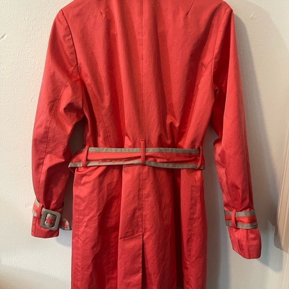 Banana Republic Coral Tan Trench Coat Sz M - Picture 6 of 12